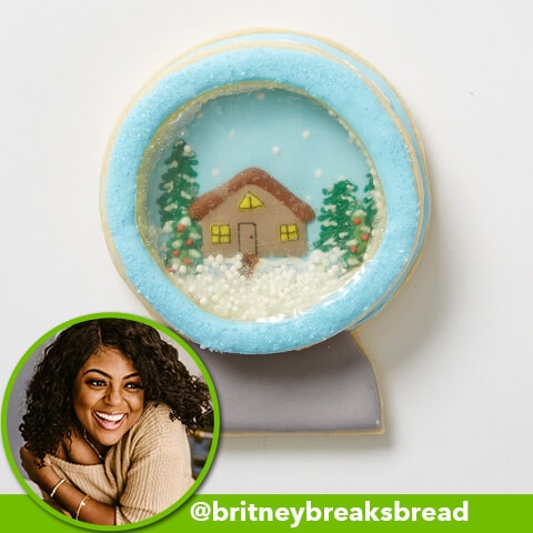 Snowglobe cookies with influender, @britneybreaksbread