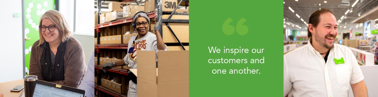 image of quote from employee. "we inspire out customers and one another"