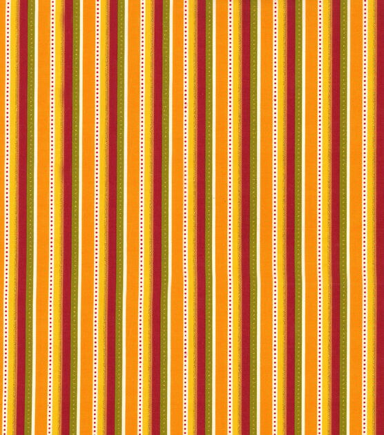 Fabric Traditions Multi Dot Stripe Fall Glitter Harvest Cotton Fabric, , hi-res, image 2