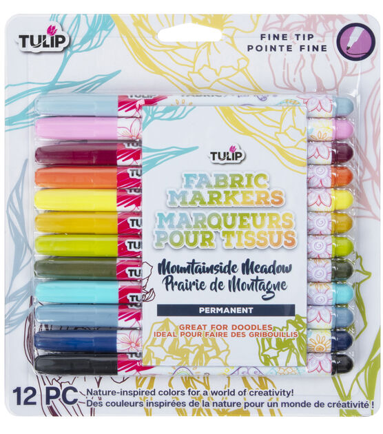 Tulip 6 Pack Opaque Fabric Markers Primary