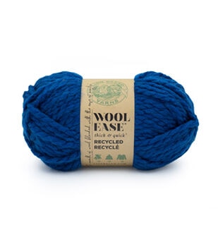 RIVER RUN Navy Blue Lion Brand Wool-ease Thick & Quick Yarn Wt 6 Super Bulky  Wool Blend Machine Wash Dry Knit Crochet Fiber Art 7605 
