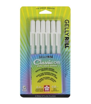 Bolígrafos Sakura Gelly Roll 0.5, 0.8, 10 blanco