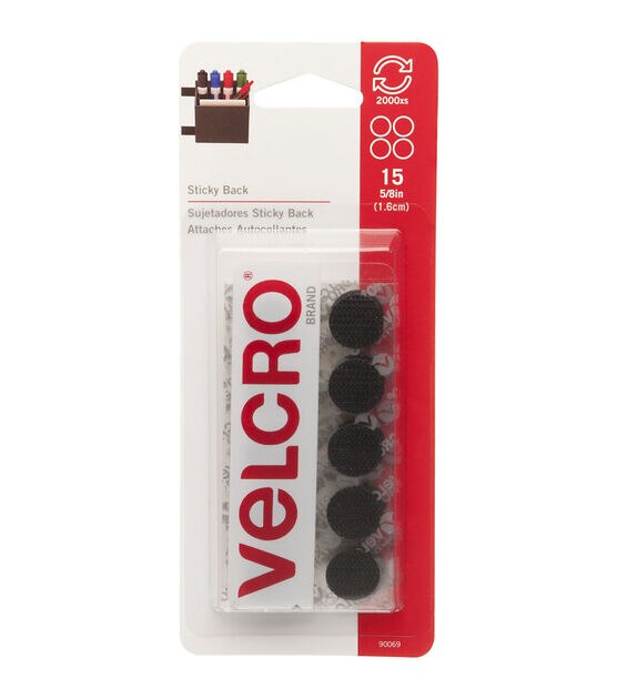 VELCRO Brand 0.63'' Sticky Back Coins 15pcs, , hi-res, image 1