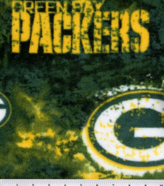 Green Bay Packers 58 100% Cotton Logo Sports Sewing & Craft Fabric 10 yd  By the Bolt, Green, Yellow and White 