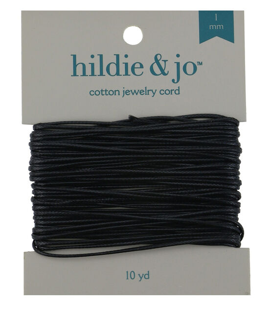 hildie & Jo 3yds Leather Cord - Black - Stretchy Cording - Beads & Jewelry Making