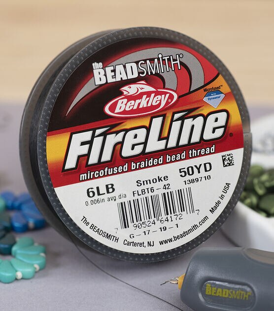 FireLine Braided Beading Thread Pack, 4 & 6lb Test Weights, Two 15 Yard Spools, Smoke Gray