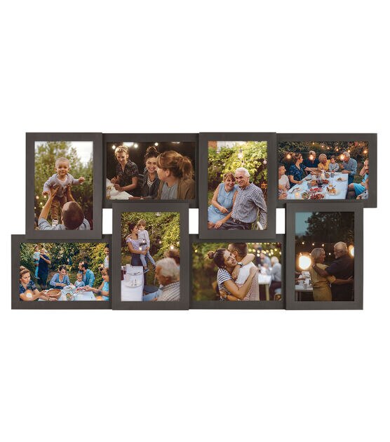 MCS Walnut 8 Photo Dimensional Collage Frame