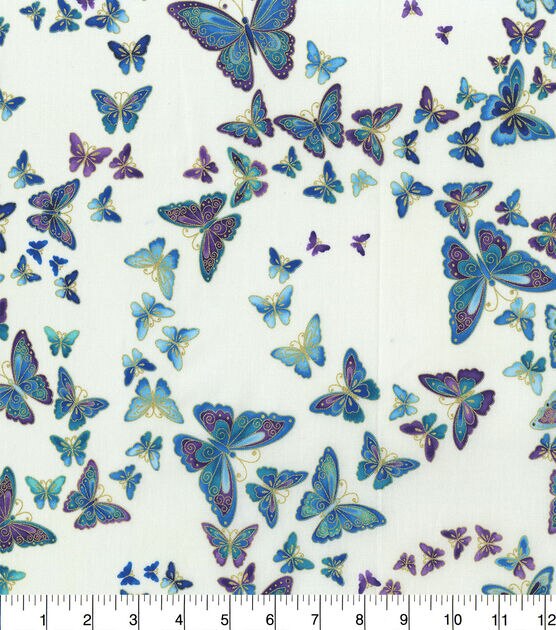 Floating Butterflies Premium Cotton Fabric | JOANN