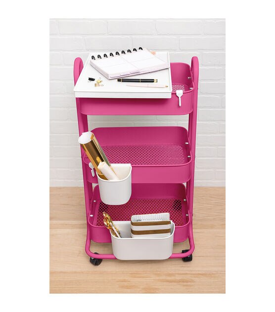 Simply Tidy White Lexington Mini Rolling Cart $24.99