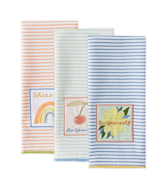 Design Imports Assorted Everyday Kitchen Towels 5-pack