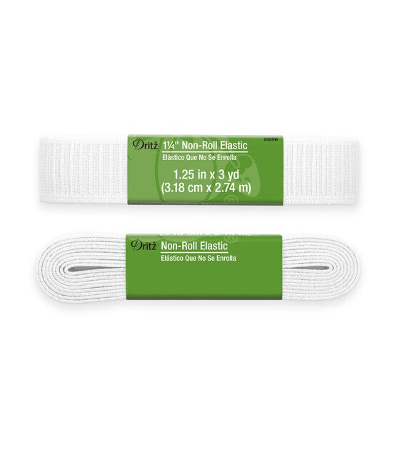 1 1/4'' Non-Roll Elastic-White