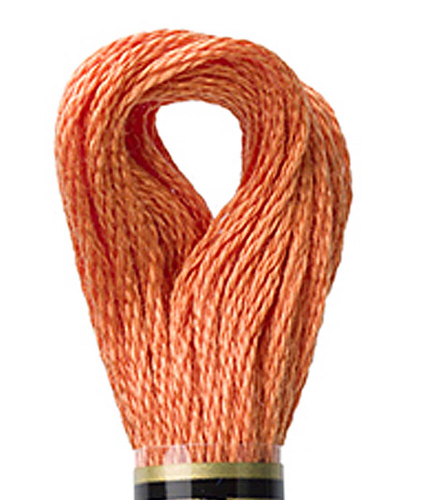 DMC 8.7yd Reds 6 Strand Cotton Embroidery Floss, 922 Light Copper, swatch, image 50