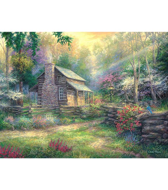 5d Diy Large Diamond Painting Kits For Adult, Country Cabin Round