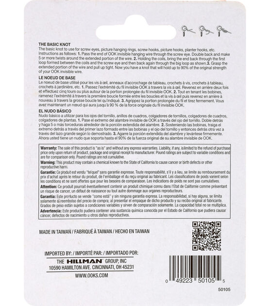 OOK 20 lb. 25 ft. Invisible Cord 534698 50105