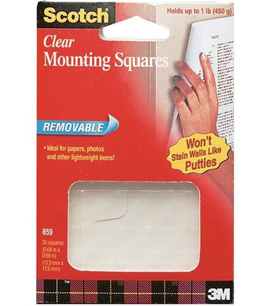 Reviews for 3M 1 in. x 1 in. (2.54 cm x 2.54 cm) Clear Double Sided  Mounting Tape Squares