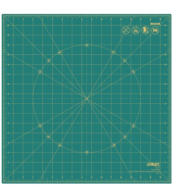 Olfa 17"x17" Rotating Self Healing Rotary Mat, , hi-res, image 2