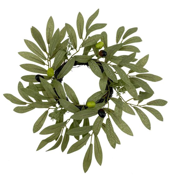 12" Olive Leaves Mini Wreath by Bloom Room