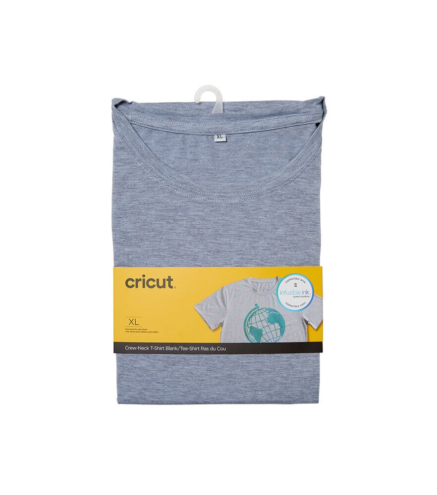 Cricut Gray Infusible Ink Men's Crew Neck T Shirt Blank, X-large, swatch