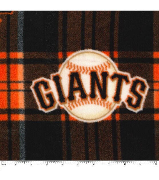 Fabric Traditions San Francisco Giants Fleece Fabric Plaid