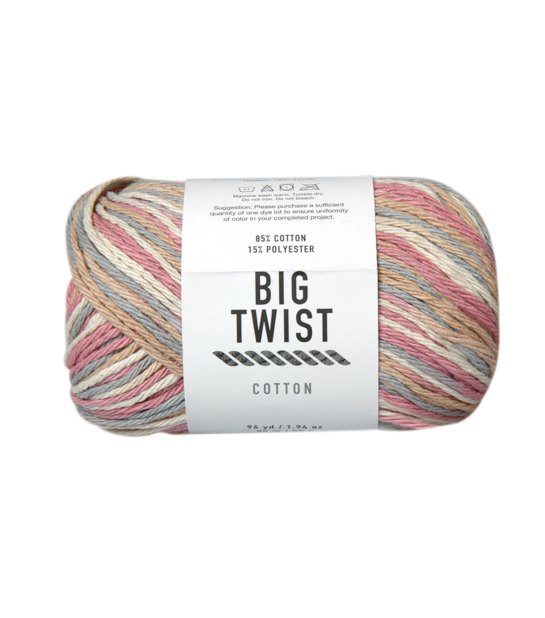 Worsted Cotton Blend 96-131yds Yarn by Big Twist, Multi Wildflowers, hi-res