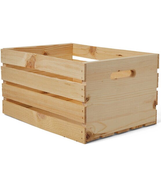 18" x 12" Wood Crate by Happy Value