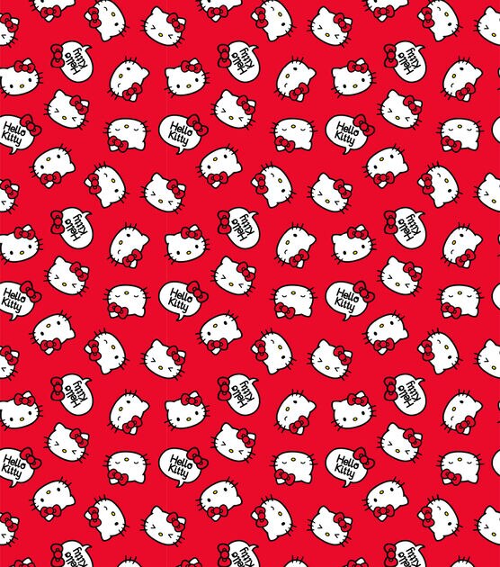 Hello Kitty Head Toss Kids Cotton Fabric, , hi-res, image 2