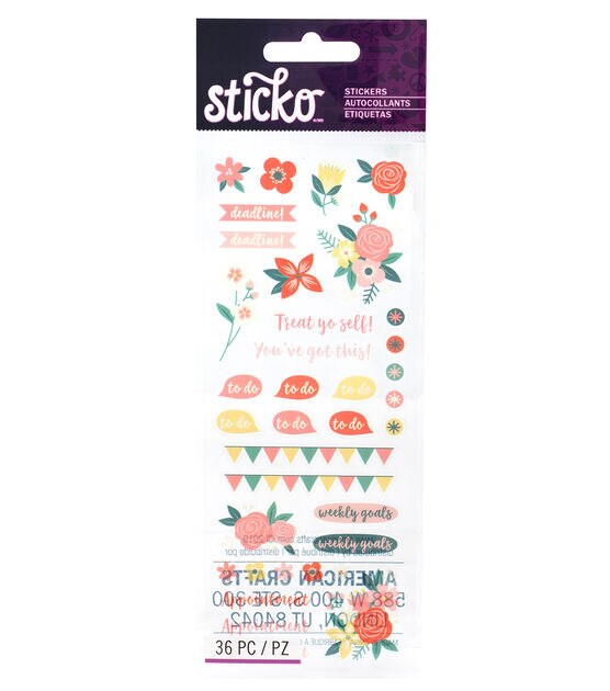 Sticko Summer Floral Planner Tiny Stickers