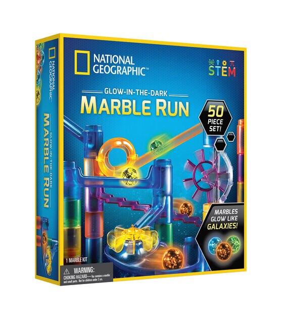 National Geographic 50ct Glow in the Dark Marble Run Set
