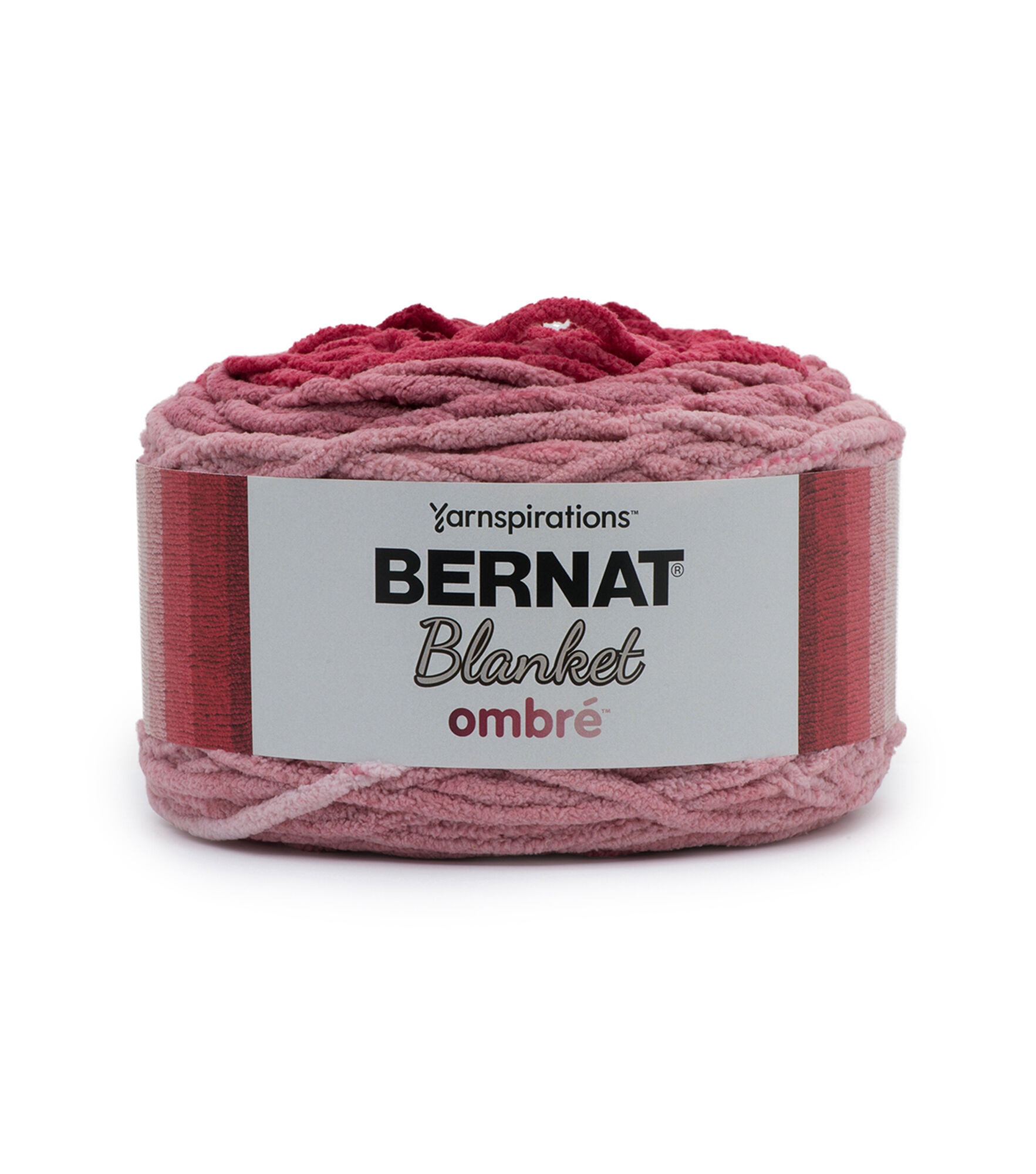 Bernat Blanket Ombre 220yds Super Bulky Polyester Clearance Yarn, Burgundy, hi-res