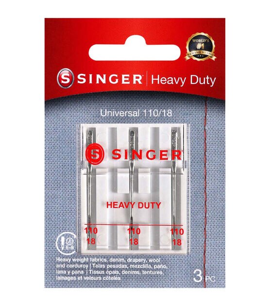 Singer Heavy Duty Sewing Machine Needles - size 110/18 — SAS Fabrics