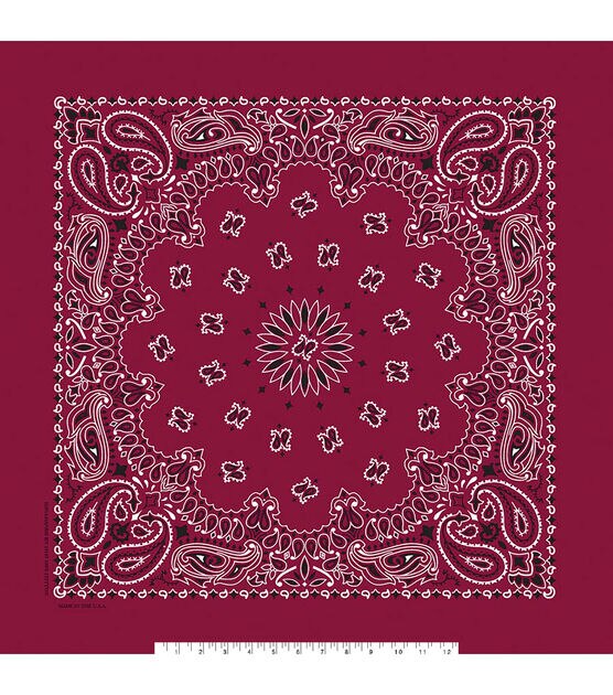 22" x 22" Cotton Paisley Bandana, , hi-res, image 14