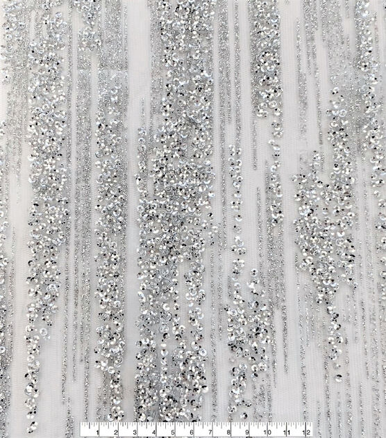 Silver Glitz Sequin Fabric