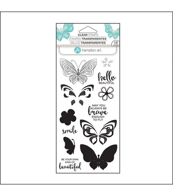 Download Hampton Art Layer Flower Butterfly Clear Stamps