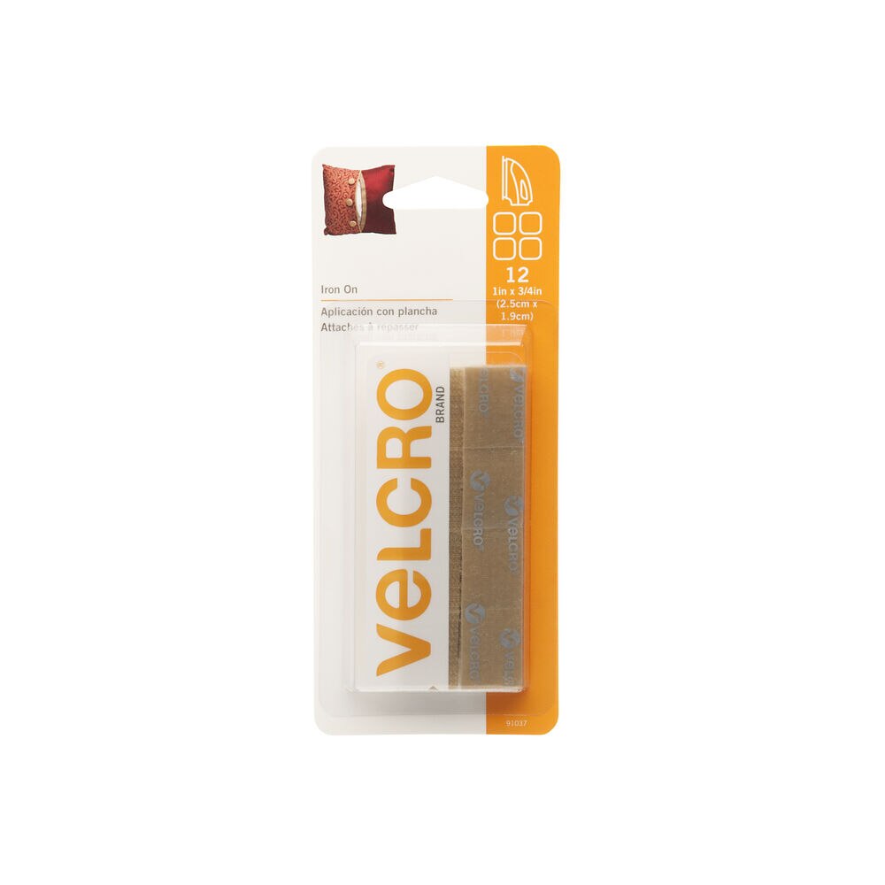 VELCRO® Fabric Fusion Hook & Loop Iron On Tape White 20mm x 1 meter