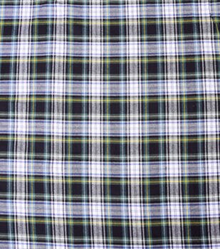 Cotton 100% Poplin Fabric Material Tartan Madras Check Rainbow 005