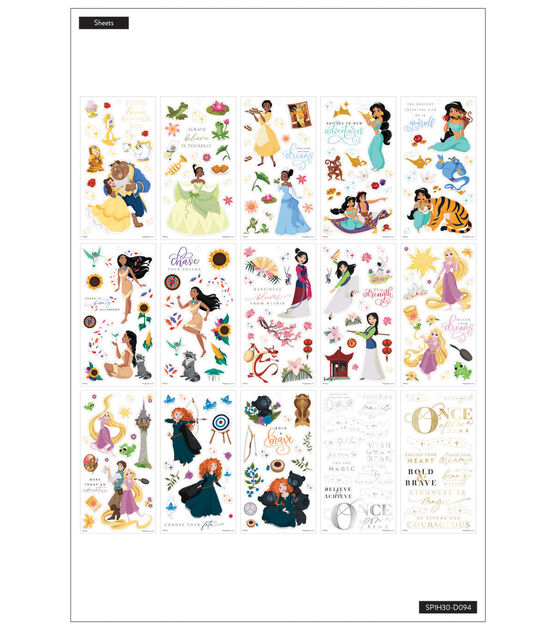 459pc Disney Princess Magic Happy Planner Sticker Pack, , hi-res, image 3