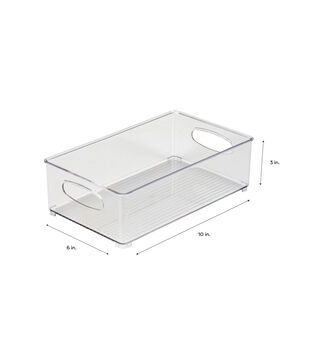 Simplify 14 x 6 Clear Plastic Storage Bin