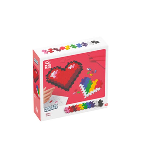 Plus-Plus Heart Puzzle By Number 250pc, , hi-res, image 3