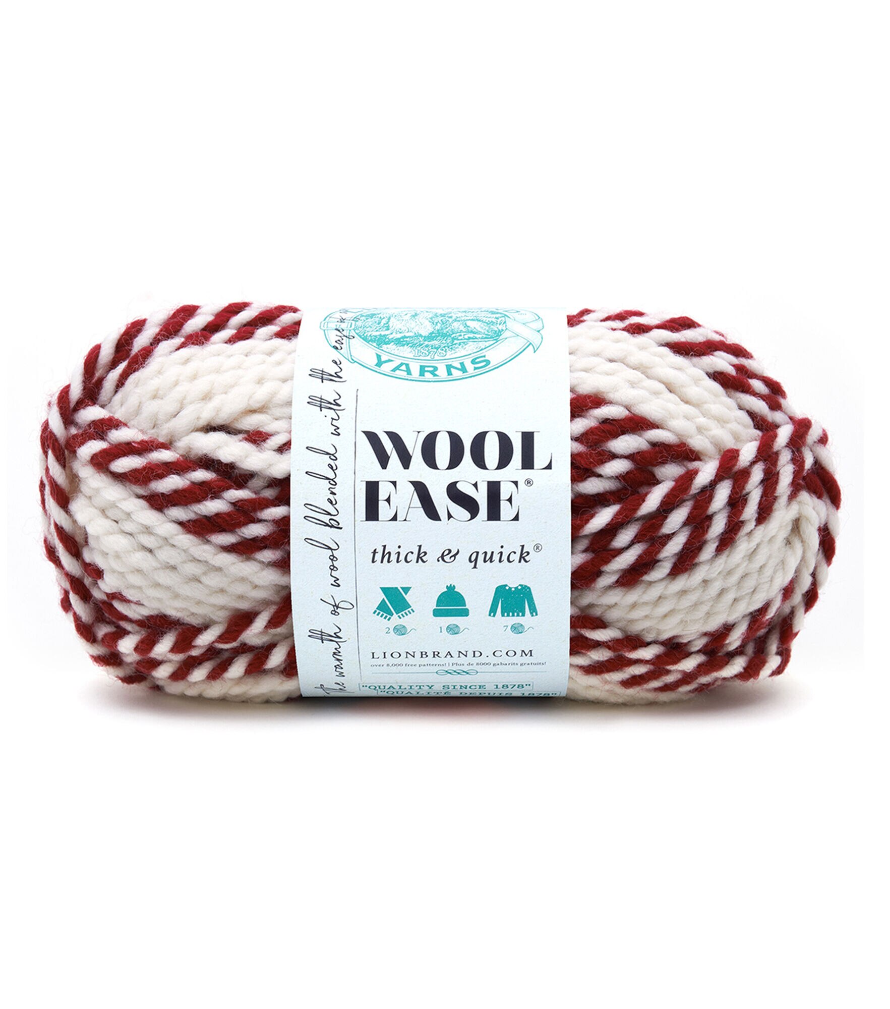 Lion Brand Yarn 640-607 Wool-Ease Thick & Quick Yarn, Red Beacon :  : Home