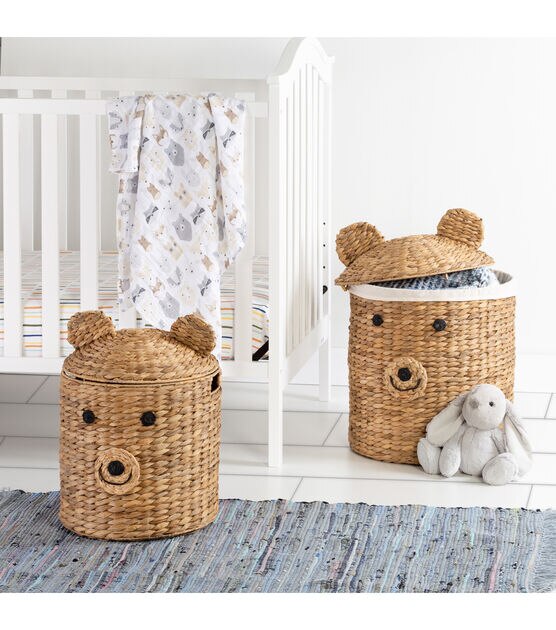 Adairs Kids - Kids Bear Natural Storage Basket, Kids Storage