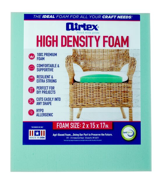 High Density Upholstery Foam ( Cushion Sofa chair couch replacement  Upholstery sheet) 6 Thickness x 30 Width x 96 Length :: Shop By Foam.
