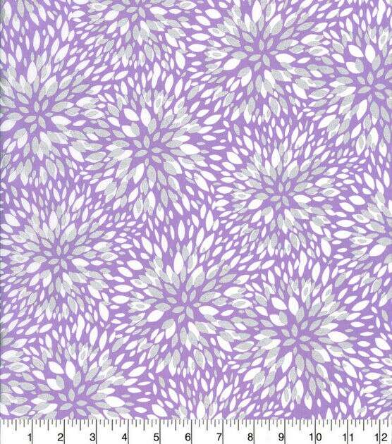 Keepsake Calico Cotton Fabric Metallic Burst Lavender | JOANN