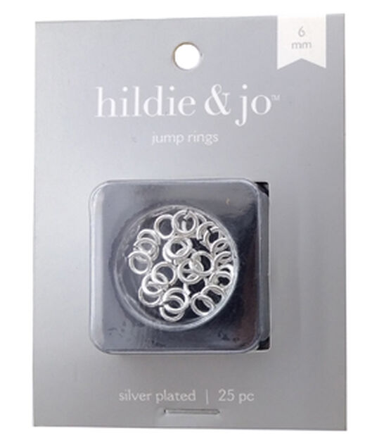 6mm Sterling Silver Plated Jump Rings 25pk by hildie & jo