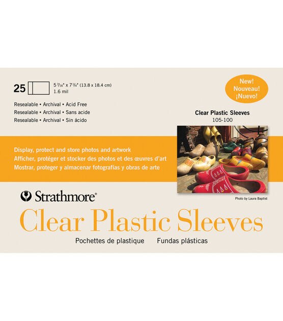 Strathmore Plastic Sleeves for Full Size Cards 5-7/16" x 7.25" 25/Pkg