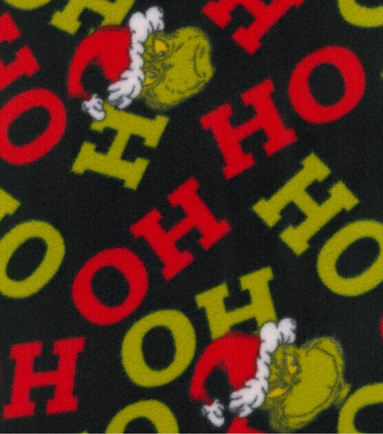 Robert Kaufman Grinch Definitely Naughty No Sew Fleece Throw 48” by Robert  Kaufman