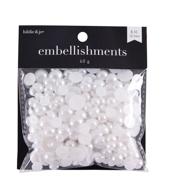  EXCEART 12 Sheets Pearl Flatback Beads Hair Diamonds