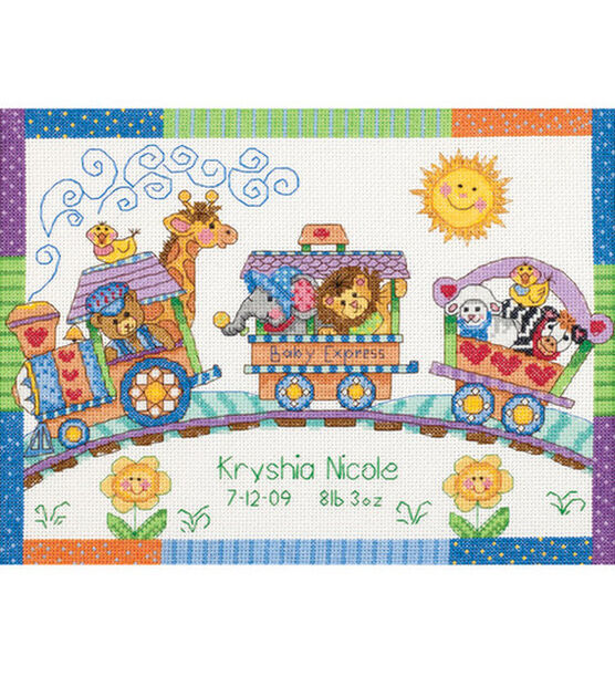 Design Works Stamped Quilt Cross Stitch Kit, Baby's Forest