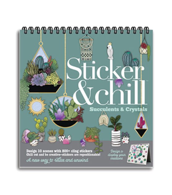 Ann Williams Sticker And Chill Succulent And Crystal Sticker Book