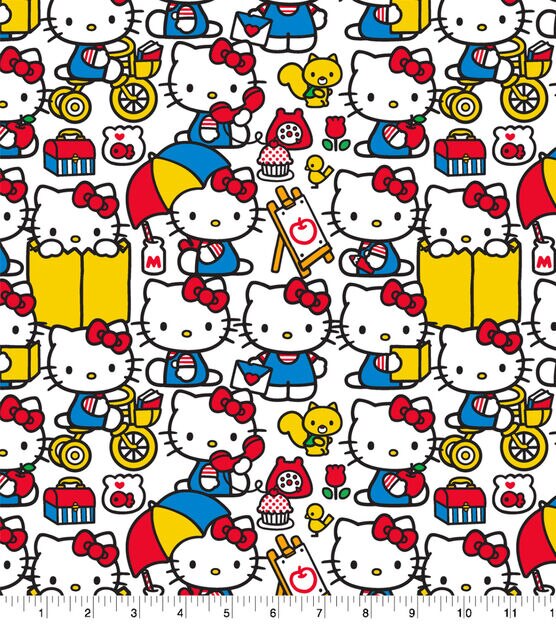 Hello Kitty At Play Cotton Fabric