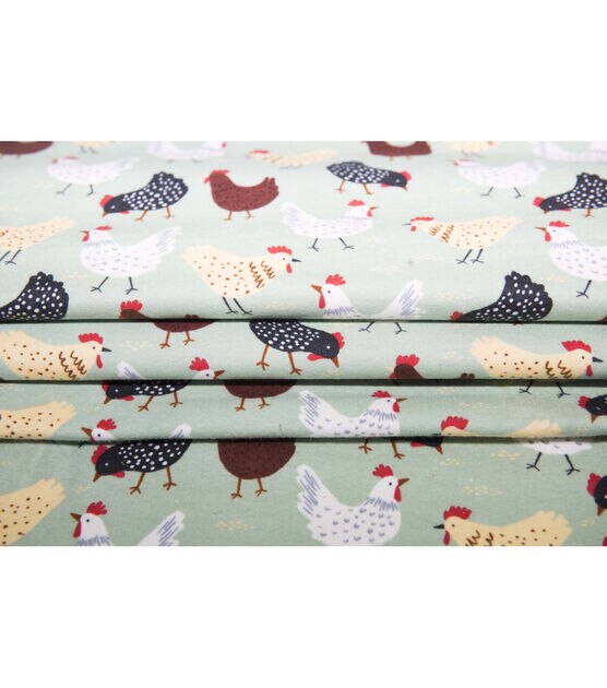 Super Snuggle Multi Chickens Flannel Fabric, , hi-res, image 3